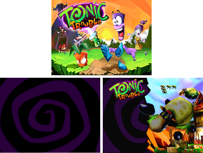 Tonic Trouble - Title Screen & Menu Backgrounds