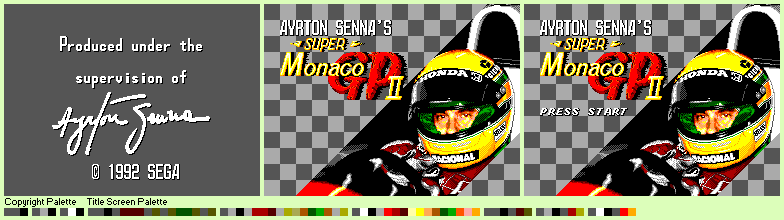 Ayrton Senna's Super Monaco GP II - Title Screen