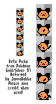 #172 Pichu (Beta, Overworld, G/S/C-Style)