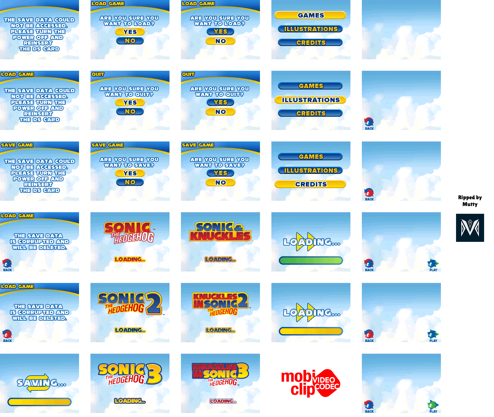 Sonic Classic Collection - Menu Images
