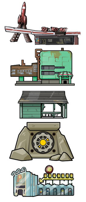 Fallout Shelter - Locations Pop-ups
