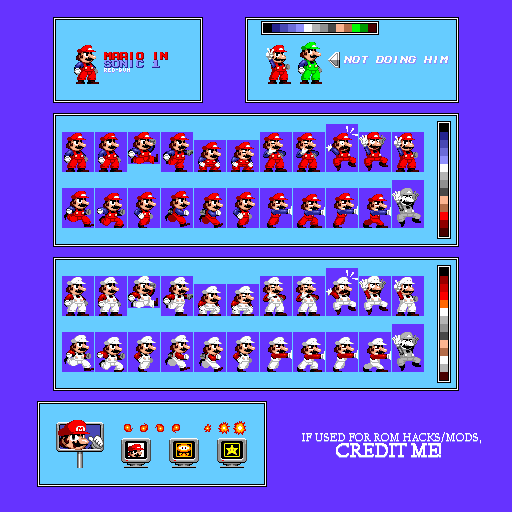 Mario Customs - Mario (Sonic 1-Style)