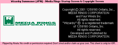 Media Rings Startup Screen & Copyright Screen