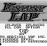 Fastest Lap (JPN) - Title Screen
