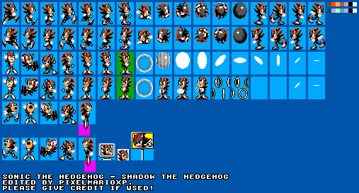 Sonic the Hedgehog Customs - Shadow (Master System-Style)