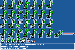 Yoshi Customs - Yoshi (River City Ransom-Style)