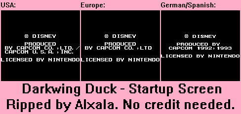 Darkwing Duck - Startup Screen