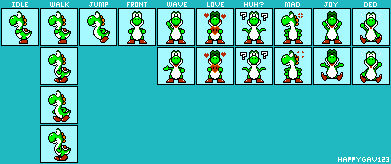 Yoshi Customs - Yoshi (Modern Design, Mario World-Style)