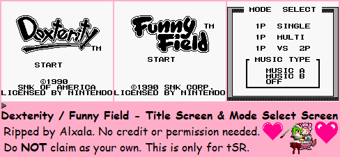 Title Screen & Mode Select Screen