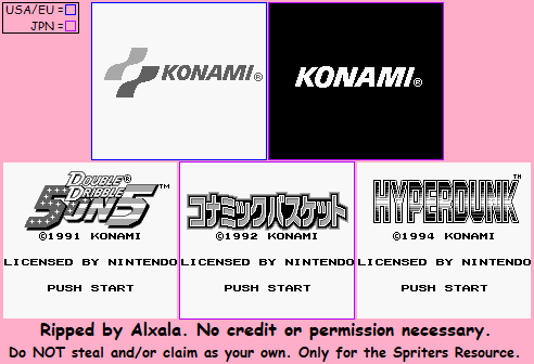 Konami Logos & Title Screens