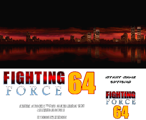 Fighting Force 64 - Title & Copyright Screens