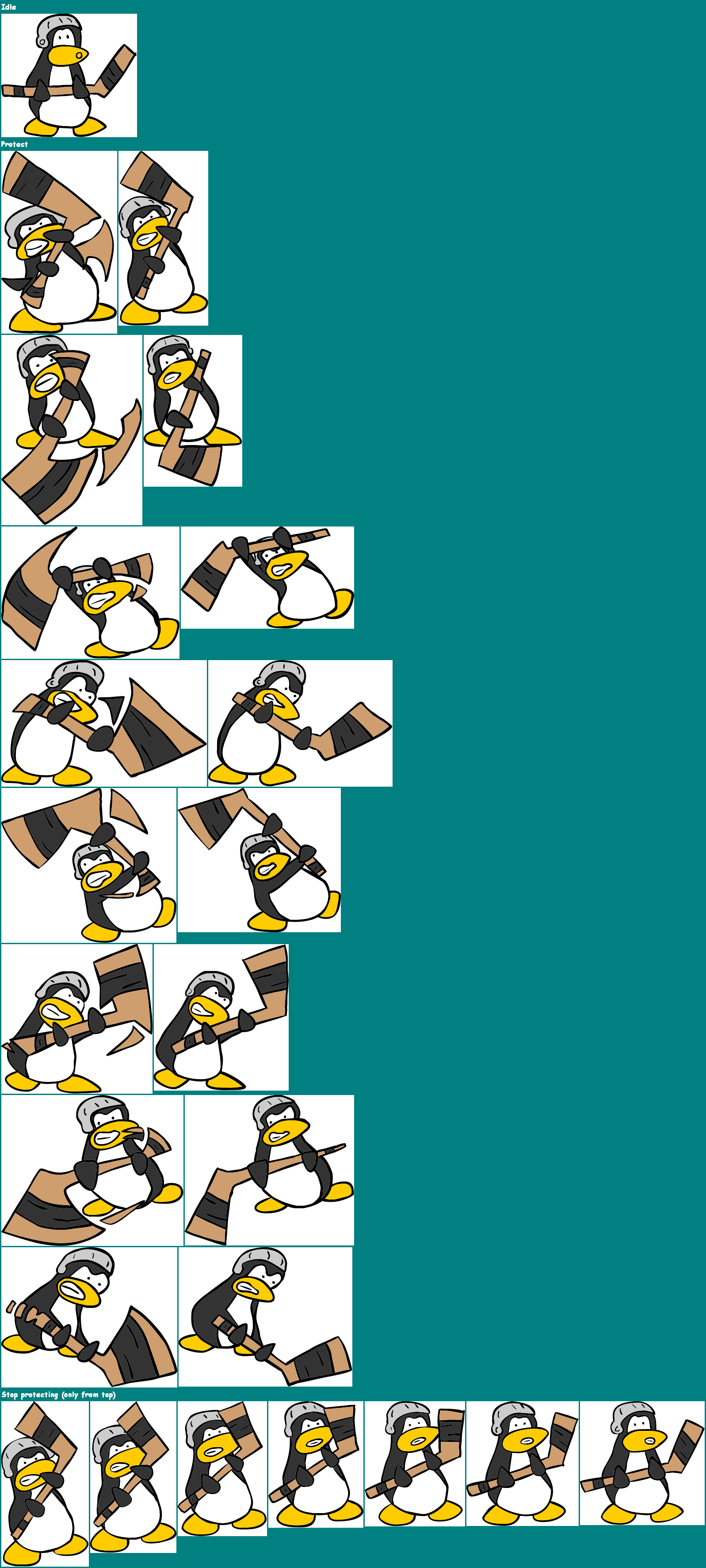 Club Penguin Beta Team Minigames - Black Penguin