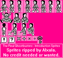 The Real Ghostbusters - Introduction Sprites