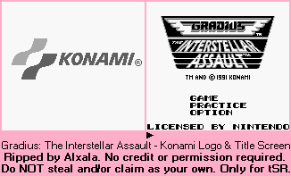 Konami Logo & Title Screen