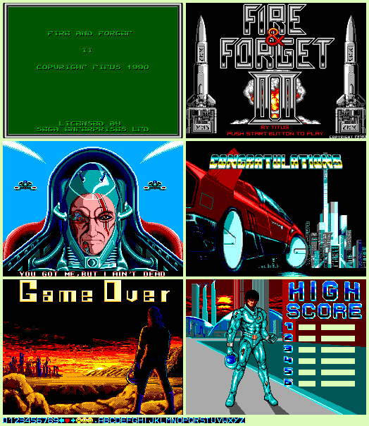 Fire & Forget II - Title Screen, Scenes & High Score