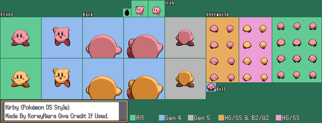 Kirby Customs - Kirby (Pokémon DS-Style)