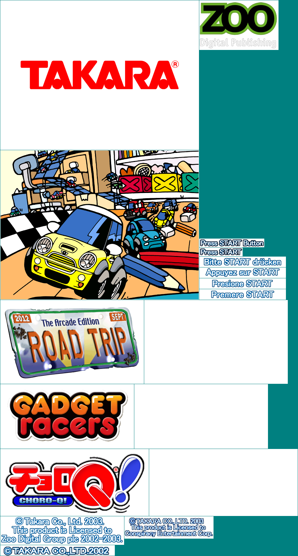 Road Trip: The Arcade Edition / Gadget Racers - Title Screen