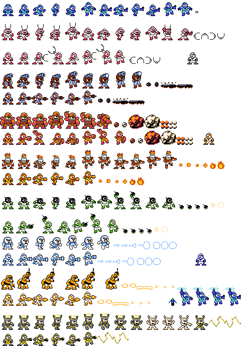 Mega Man 1 Robot Masters (Design Document Recreation)