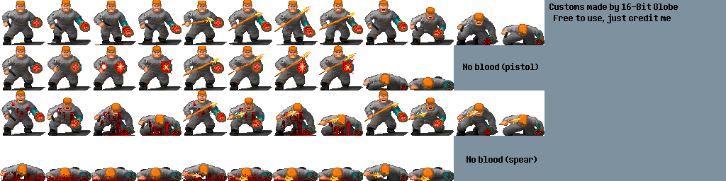 Wolfenstein Customs - B.J. Blazkowicz (Boss Sprites)