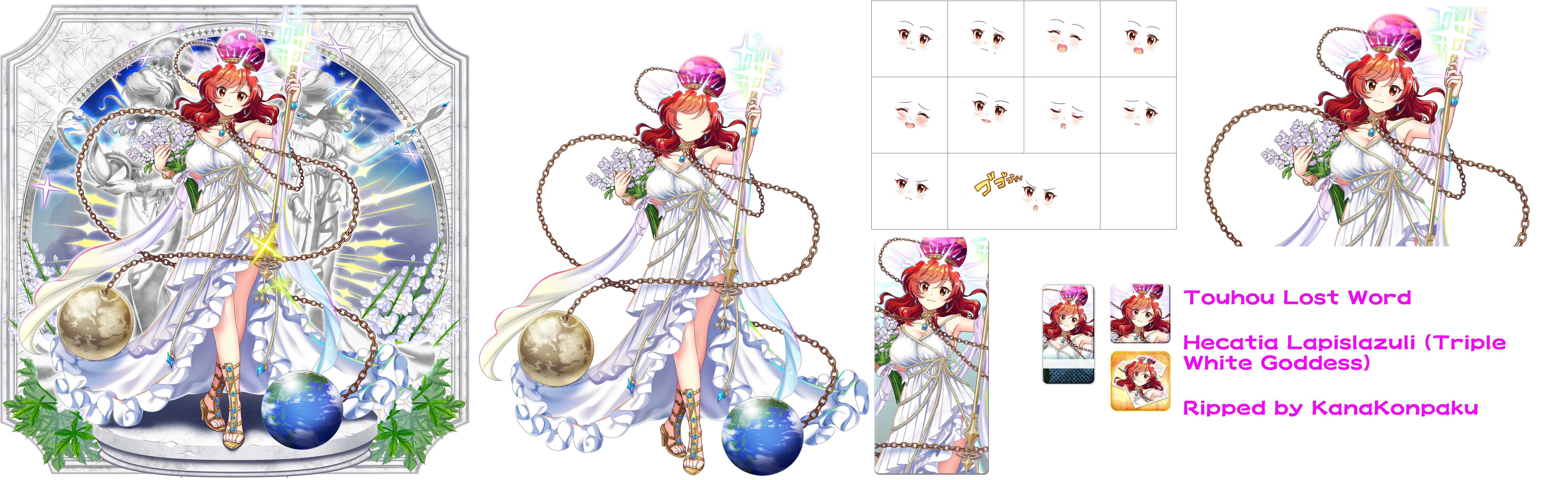 Touhou LostWord - Hecatia Lapislazuli (Triple White Goddess)