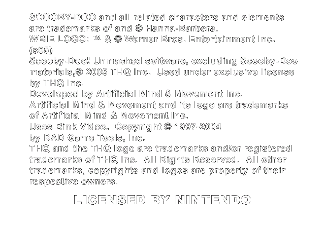 Scooby-Doo! Unmasked - Copyright Screen