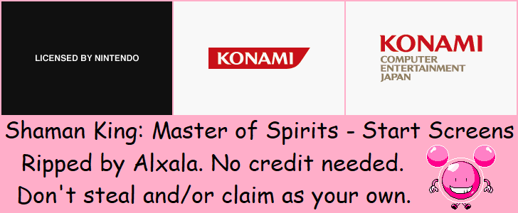 Shaman King: Master of Spirits - Start Screens