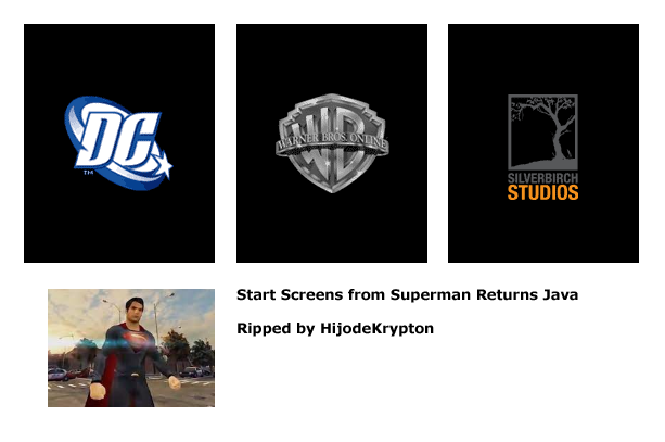 Superman Returns (Java) - Start Screen