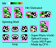 Wario Customs - Spiked Koopa (Super Mario World-Style)