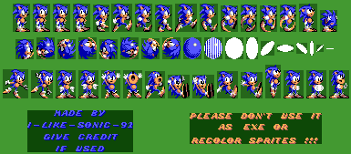 Sonic the Hedgehog Customs - Sonic (American Design, SMS-Styled)