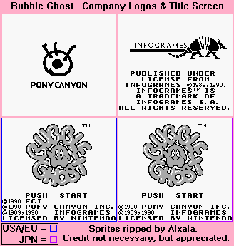 Bubble Ghost - Company Logos & Title Screen