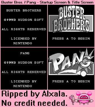 Buster Bros. / Pang - Startup Screen & Title Screen
