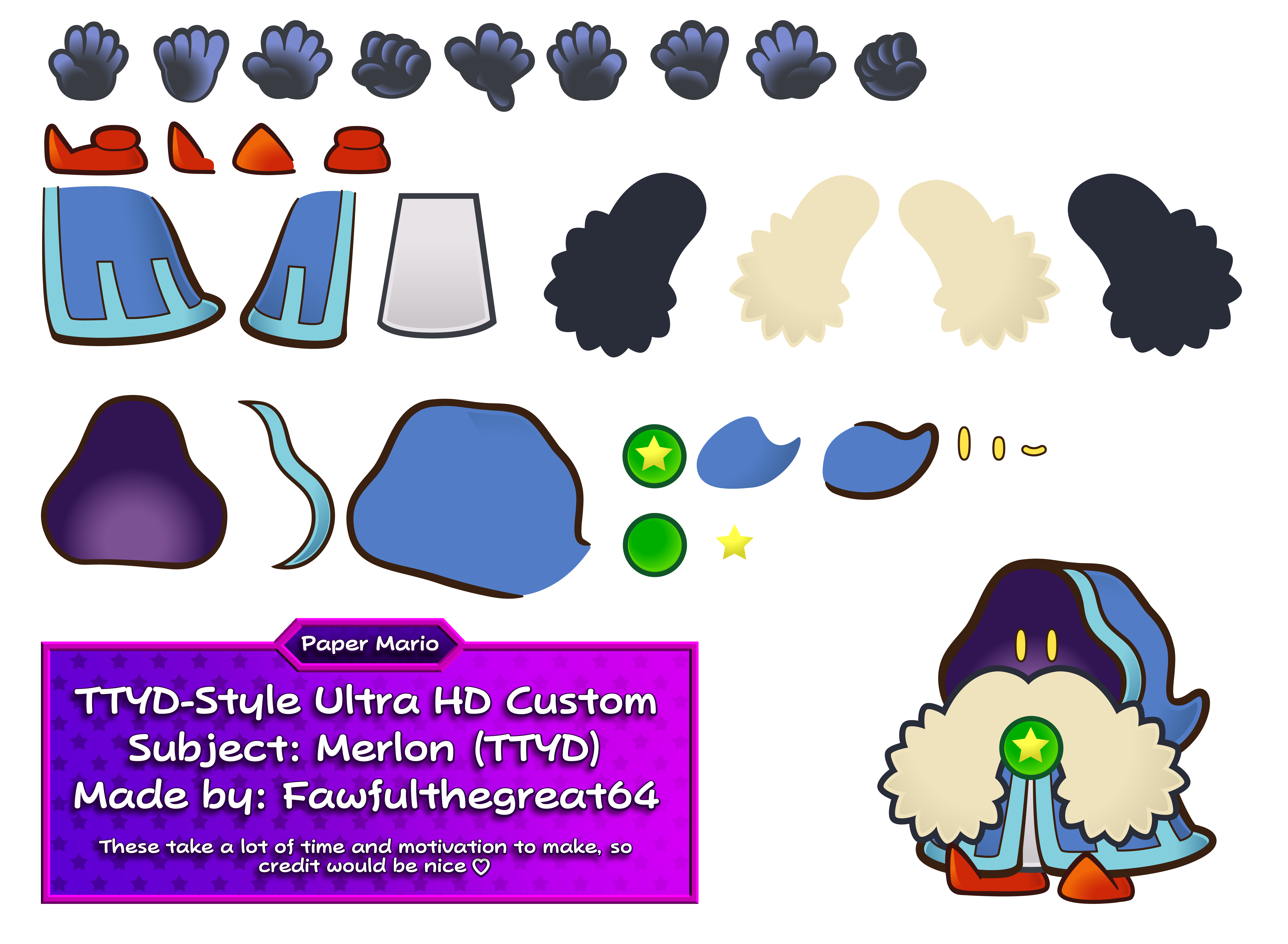 Merlon (TTYD Style, HD)