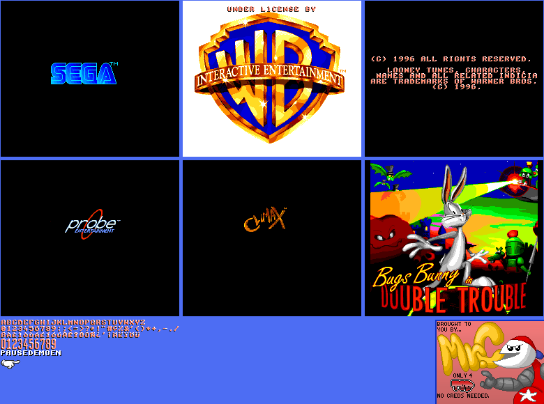 Bugs Bunny in Double Trouble - Title Screen & Company Logos