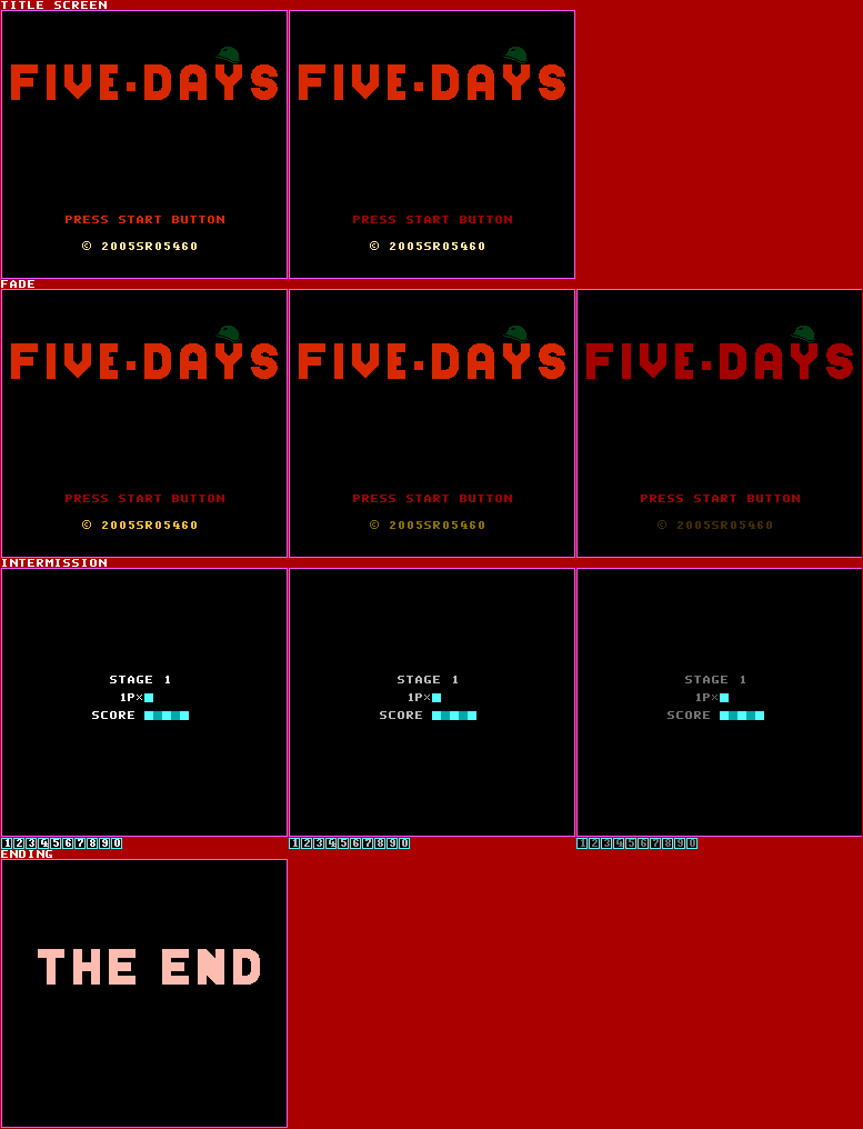 Five Days (Bootleg) - Title Screen, Intermission, & Ending