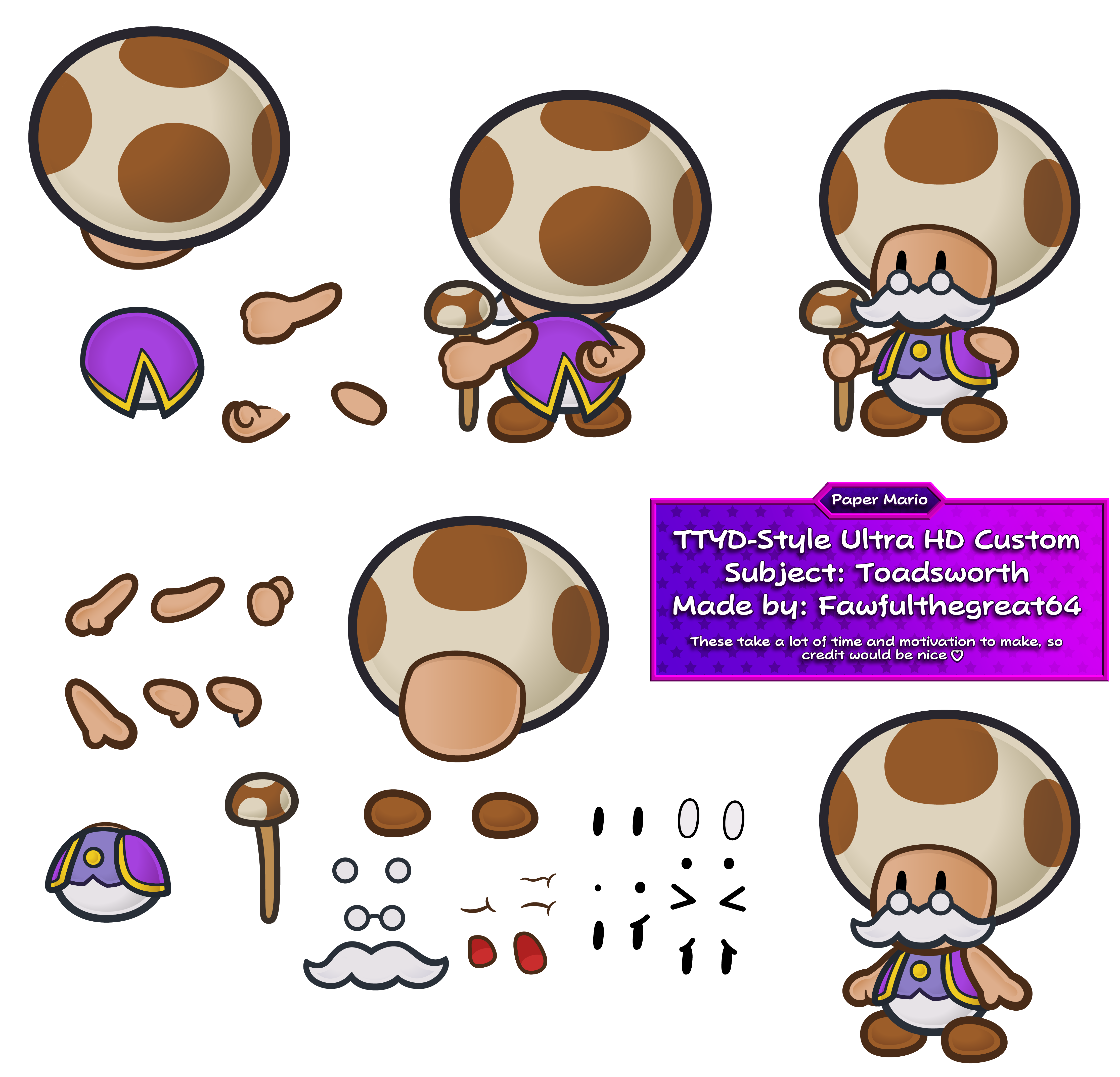 Toadsworth (TTYD Style, HD)