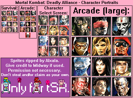 Mortal Kombat: Deadly Alliance - Character Portraits