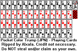 Pocket Color Trump (JPN) - Playing Cards