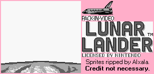 Lunar Lander (JPN) - Title Screen Elements