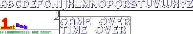 Game Over Font (Sonic 1 and 2)