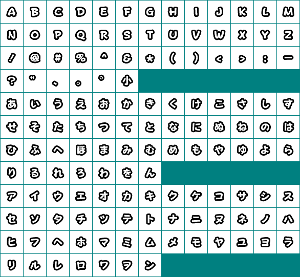Janken Party Paradise (JPN) - Font (Name Input)