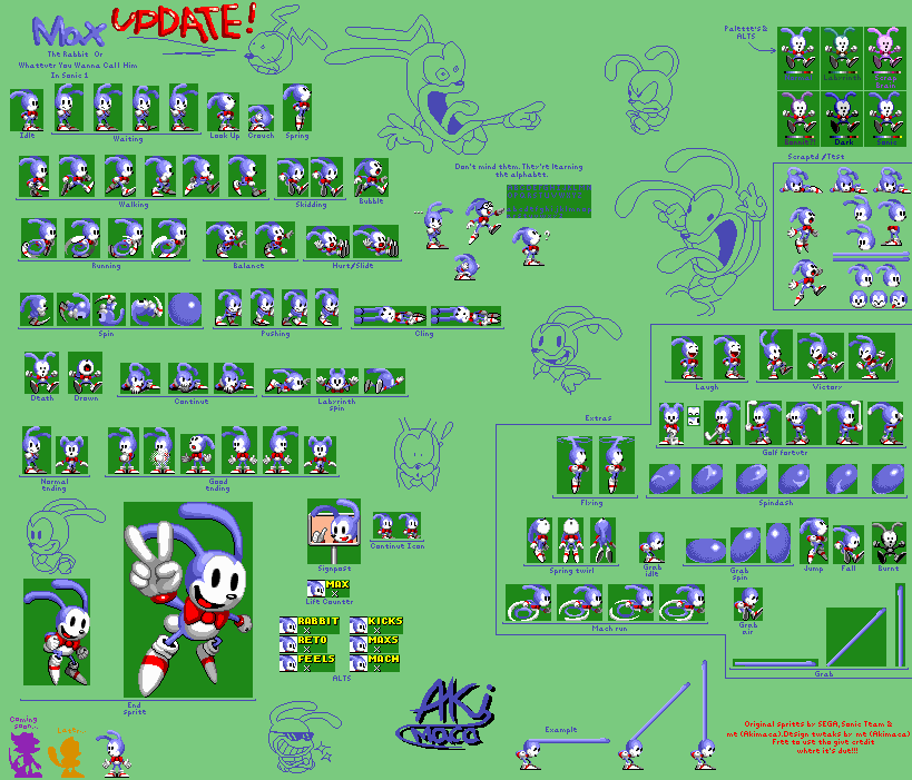 Sonic the Hedgehog Customs - Max (Sonic 1-Style)