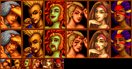 Strip Fighter 2 (JPN) - Character Portraits