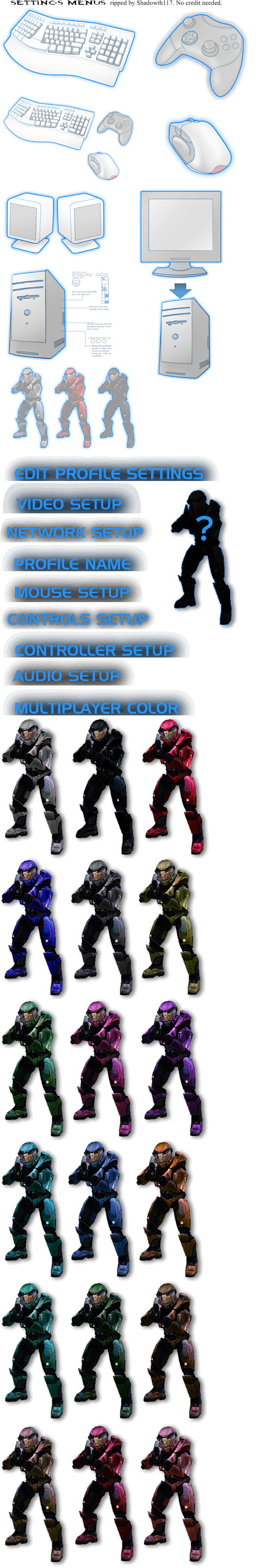 Halo - Combat Evolved - Settings Menu