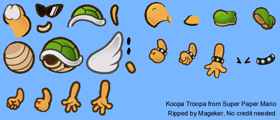 Super Paper Mario - Koopa Troopa