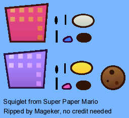 Super Paper Mario - Squiglet & Squig