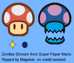 Super Paper Mario - Zombie Shroom