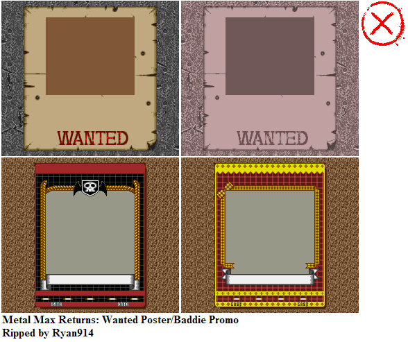 Metal Max Returns (JPN) - Wanted Poster / Baddie Promo