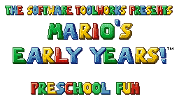 Mario's Early Years!: Preschool Fun (USA) - Title