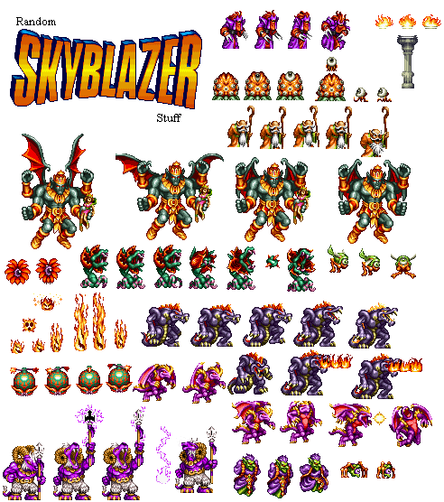 Skyblazer - Enemies and Miscellaneous