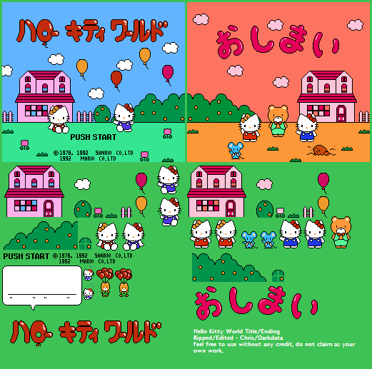 Hello Kitty World (JPN) - Title/End